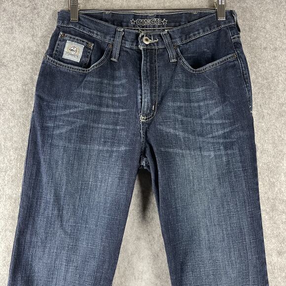 Cinch Silver Label Jean Mens 30x33 Dark Stone Slim Straight Performance Cowboy - Picture 2 of 15